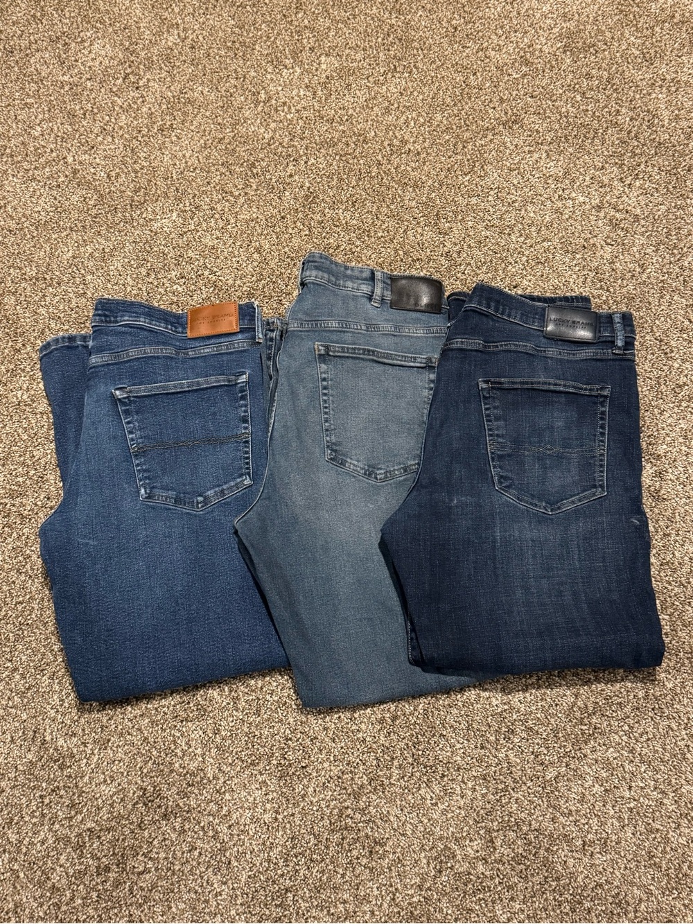 Men’s Premium Denim Jeans Bundle – 3 Pairs | Lucky Brand & DL1961 | Size 40